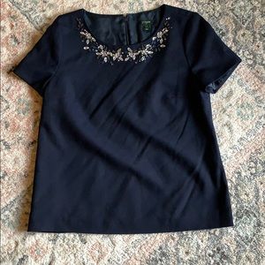 J Crew embellished blouse